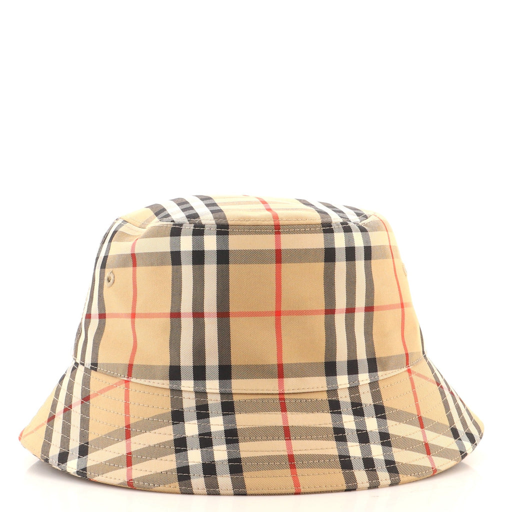 Bucket Hat Vintage Check Canvas XXL