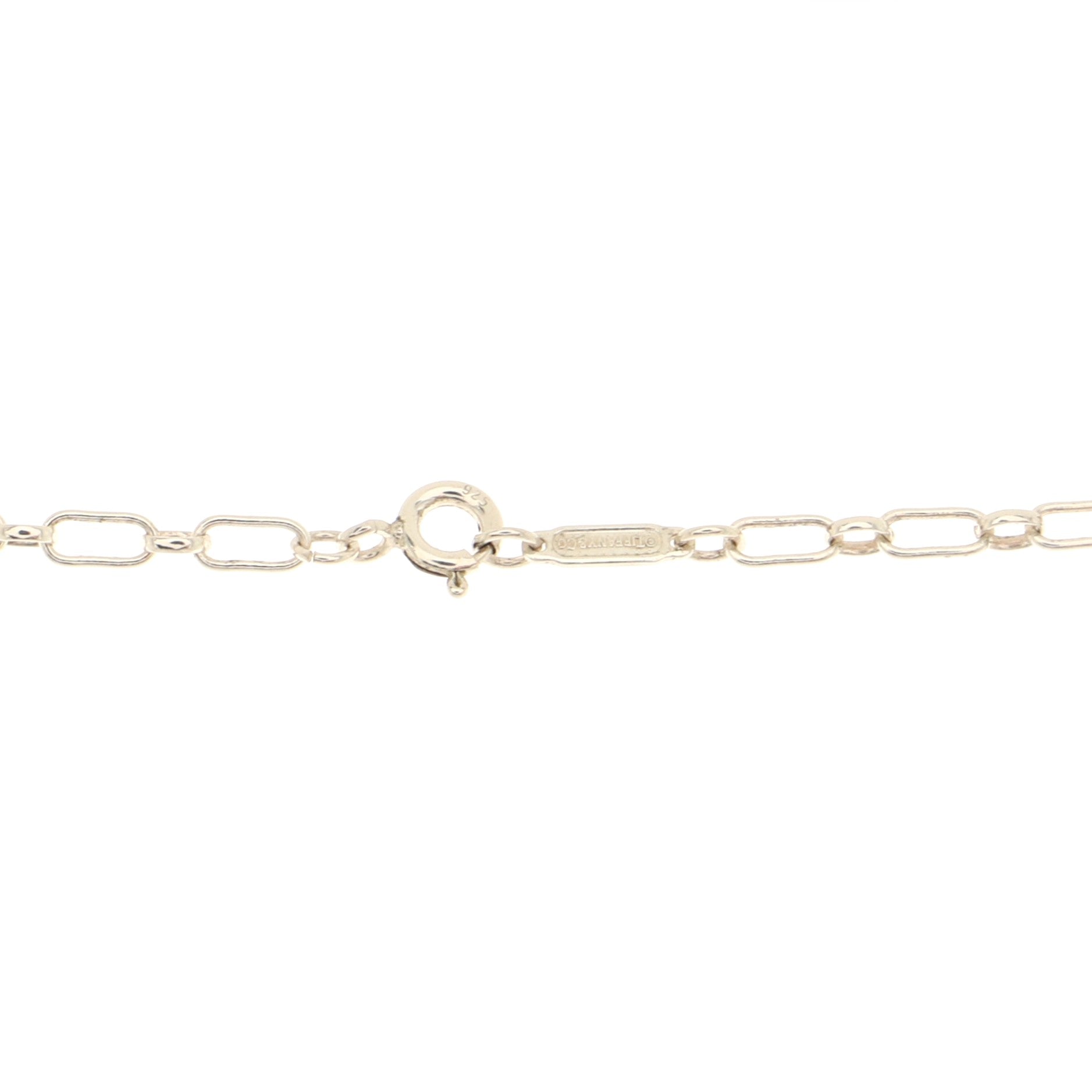 Daisy Key Pendant Necklace Sterling Silver with Diamond Large