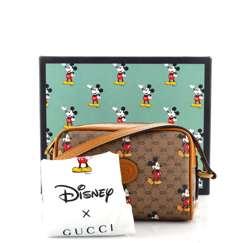 Disney Mickey Mouse Shoulder Bag Printed Mini GG Coated Canvas Mini