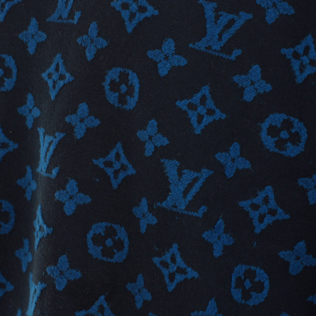 Men's Full Monogram Crew Neck Sweater Cotton and Acrylic Blend Jacquard