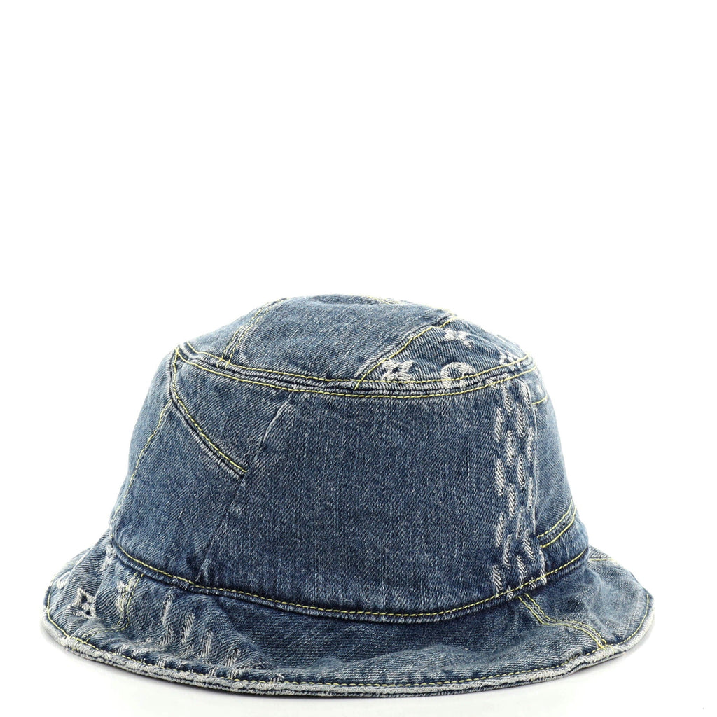 Nigo Sun Hat Limited Edition Giant Damier and Monogram Denim XXL