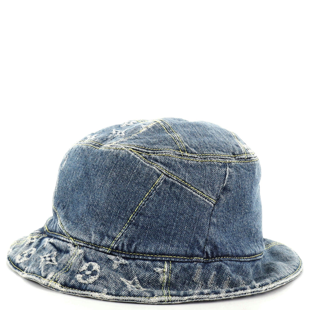 Nigo Sun Hat Limited Edition Giant Damier and Monogram Denim XXL