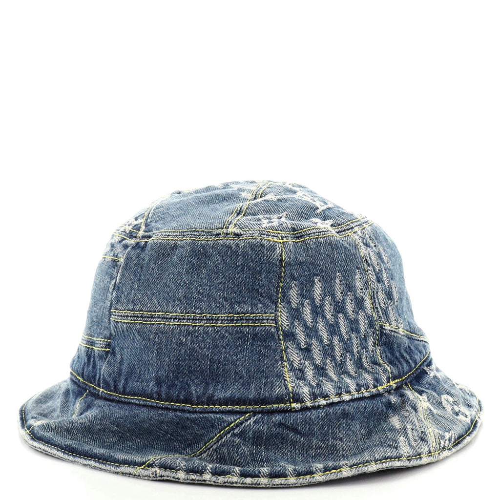 Nigo Sun Hat Limited Edition Giant Damier and Monogram Denim XXL