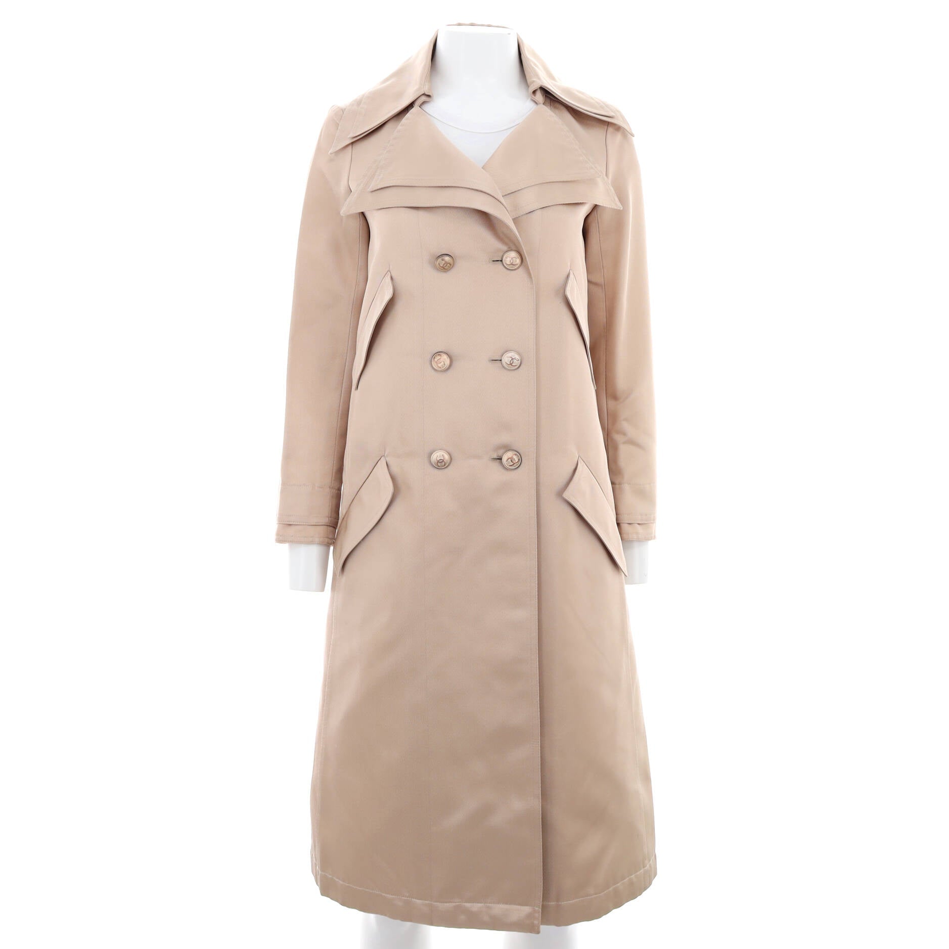 Women's Double Breasted Trench Coat Silk