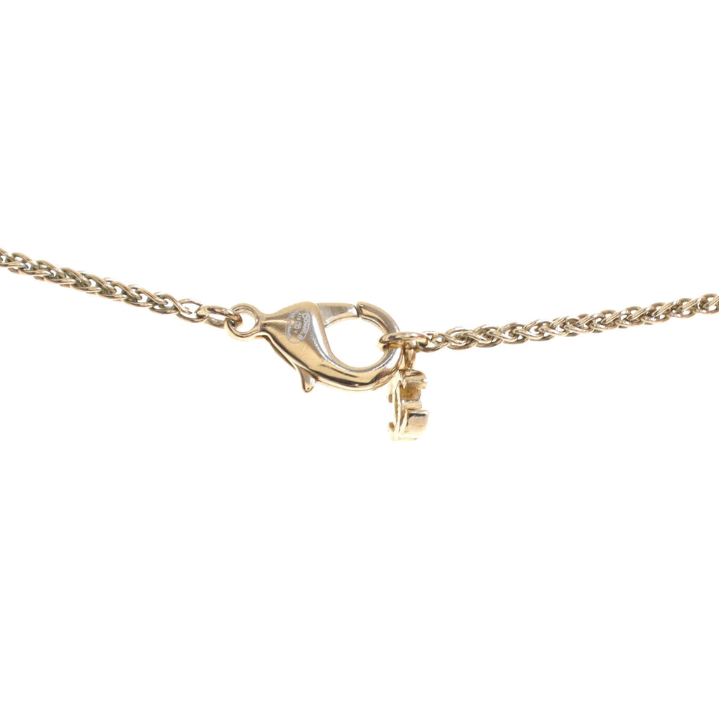 CC Pendant Necklace Metal with Faux Pearls
