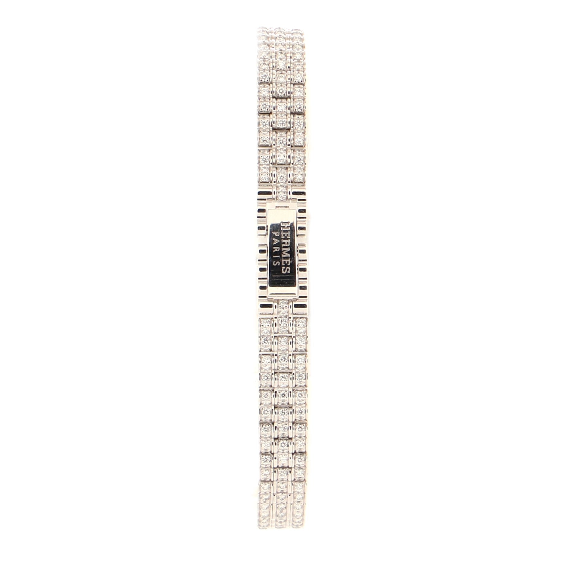Faubourg Quartz Watch White Gold with Pave Diamond Bezel, Face and Band 16