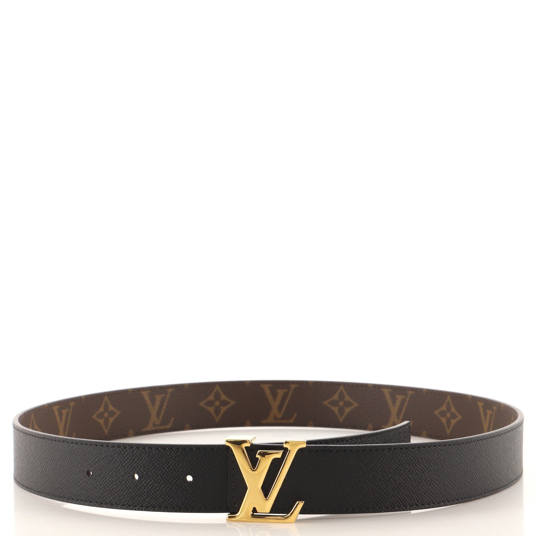 LV Initiales Reversible Belt Monogram Canvas and Leather Medium 80