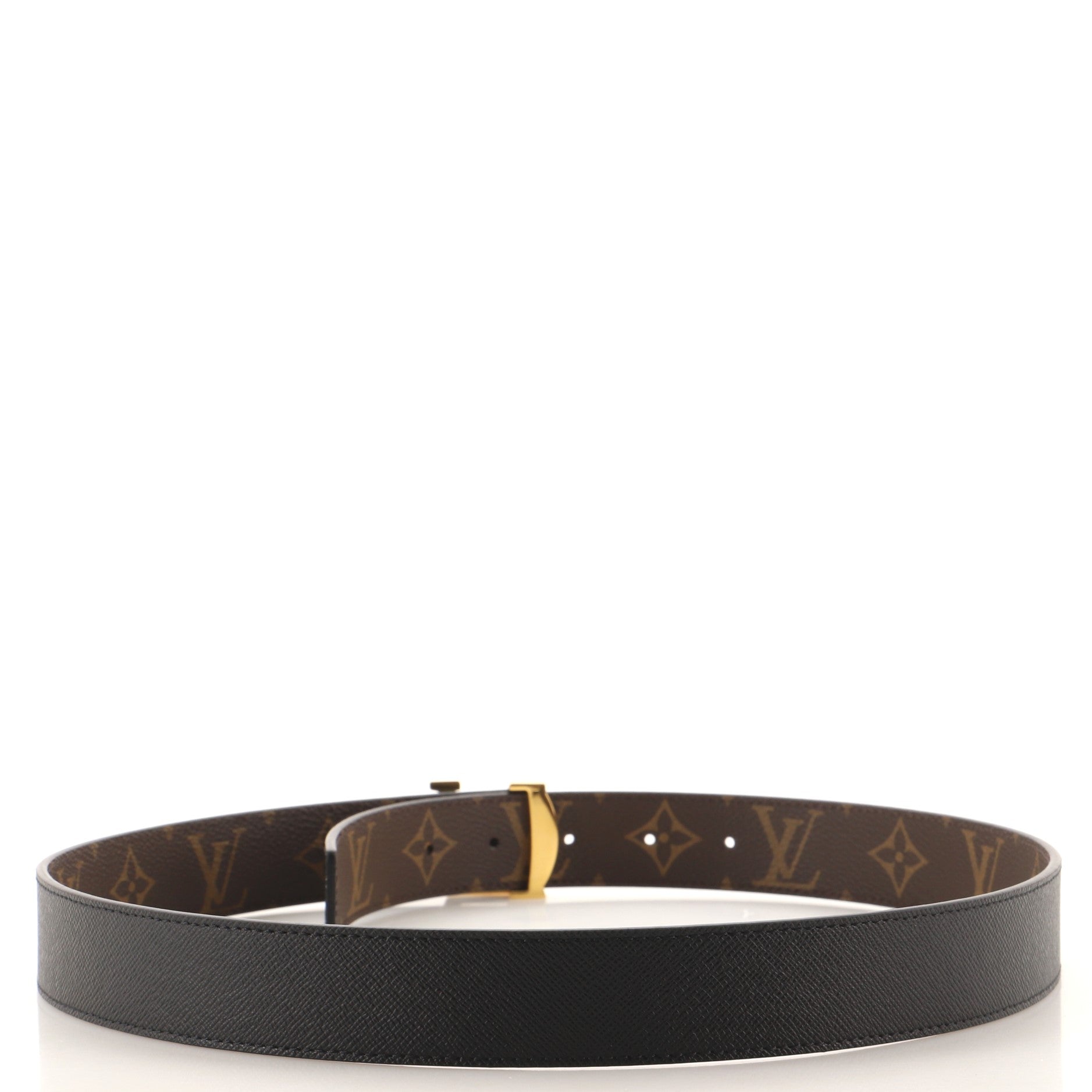 LV Initiales Reversible Belt Monogram Canvas and Leather Medium 80