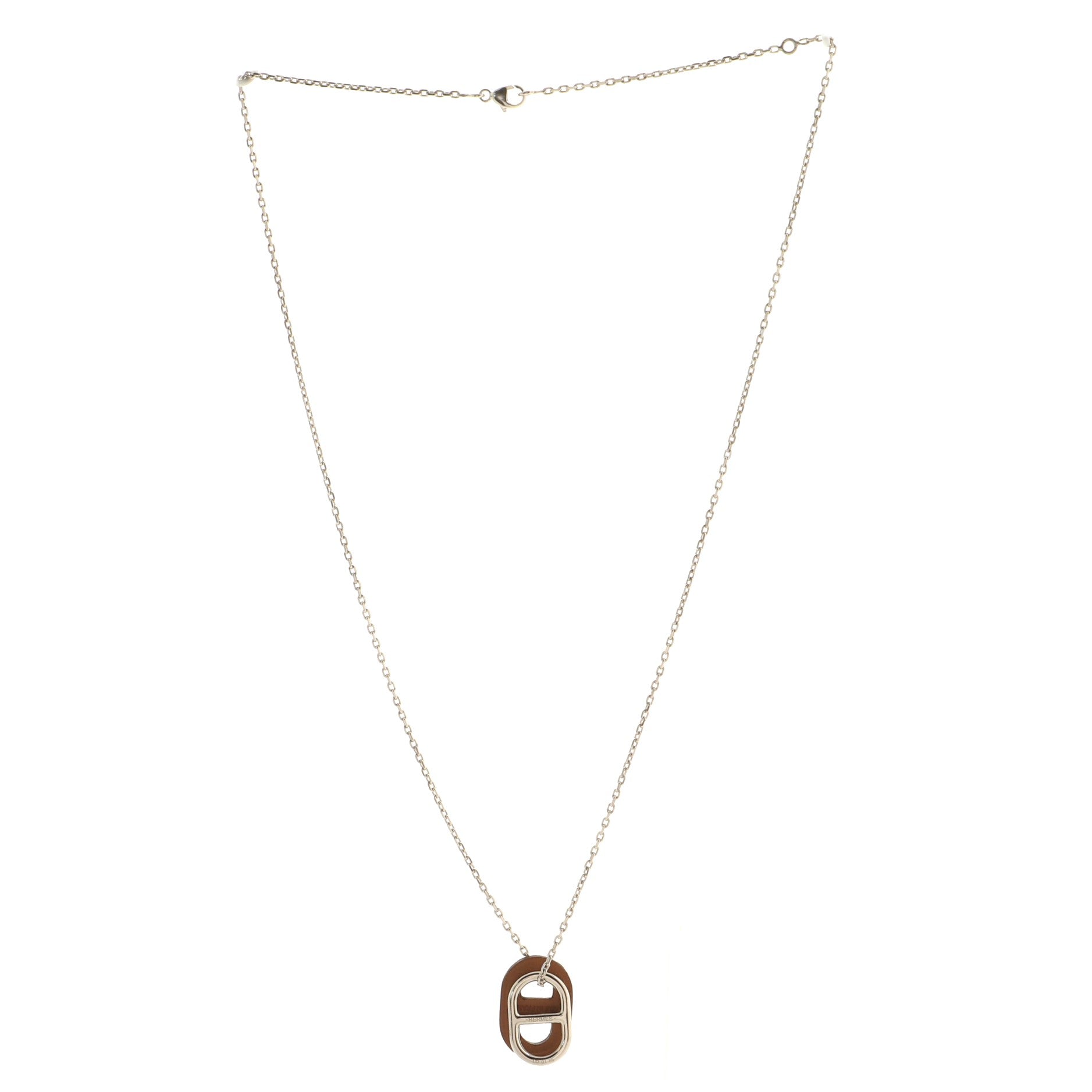 O'Maillon Pendent Necklace Metal and Leather