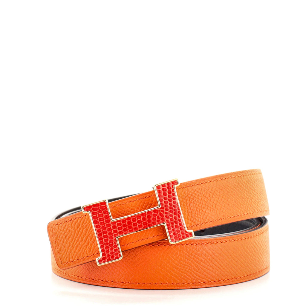 Constance Reversible Belt Leather with Lizard Thin 85
