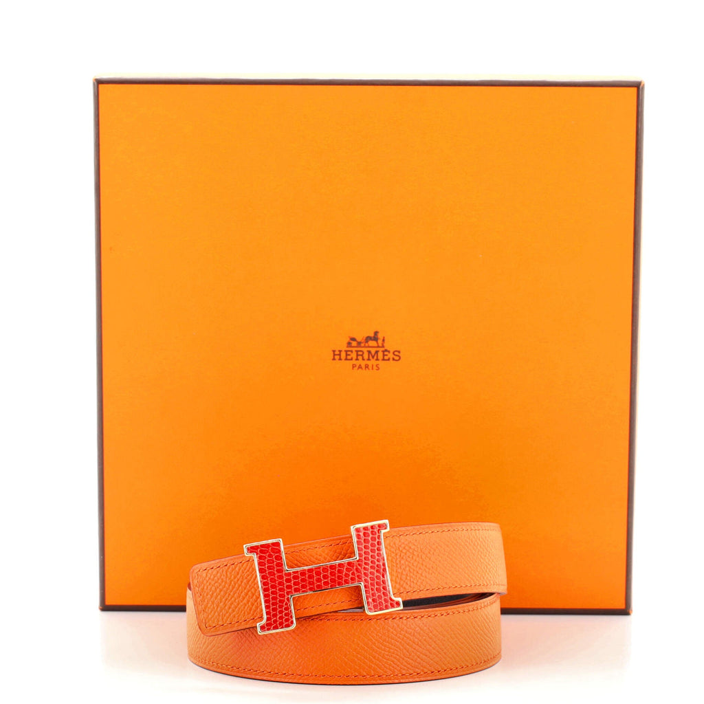 Constance Reversible Belt Leather with Lizard Thin 85