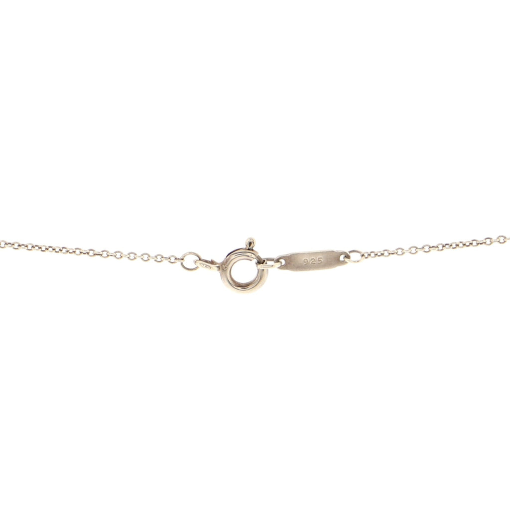 Daisy Key Pendant Necklace Sterling Silver with Diamond Small