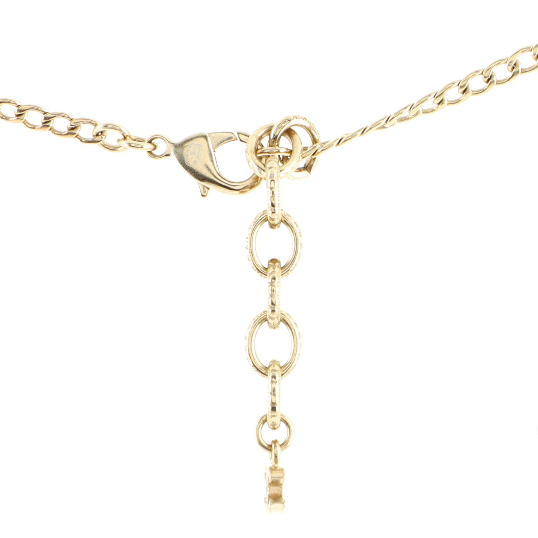 New Eyes Heart CC Pendant Necklace Metal with Crystals
