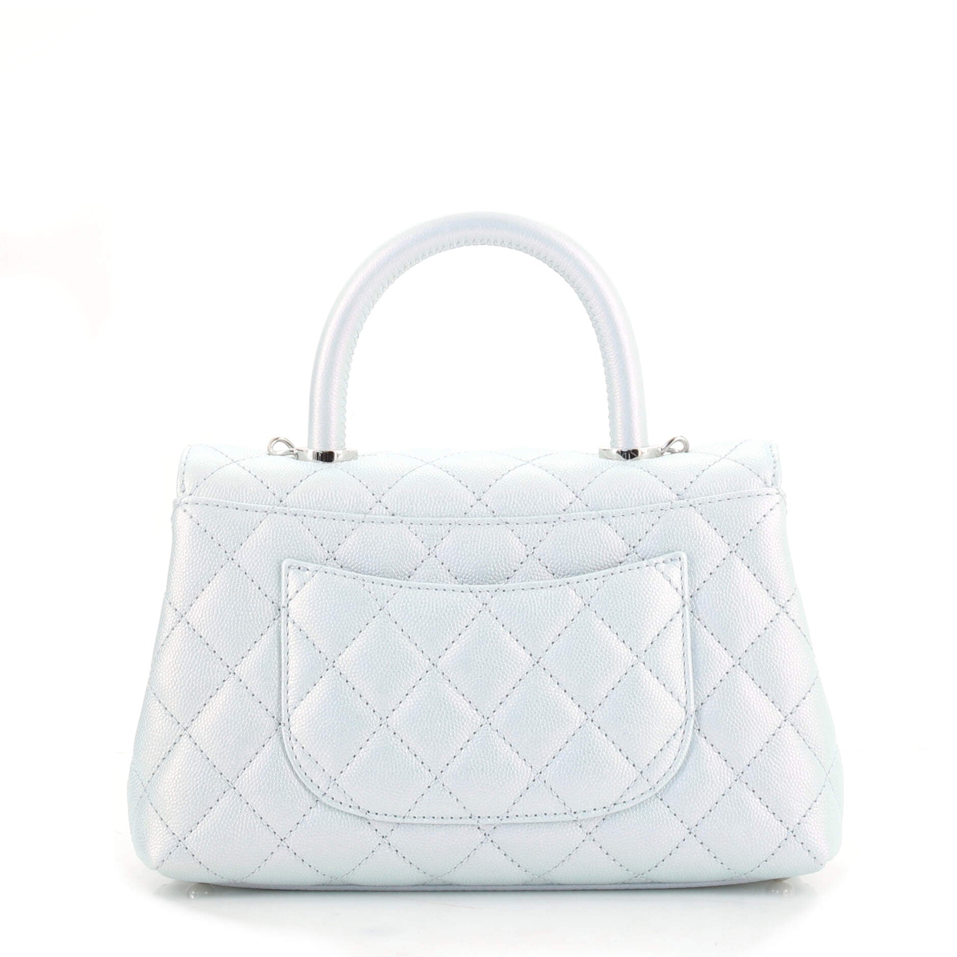 Coco Top Handle Bag Quilted Iridescent Caviar with Gradient Hardware Mini