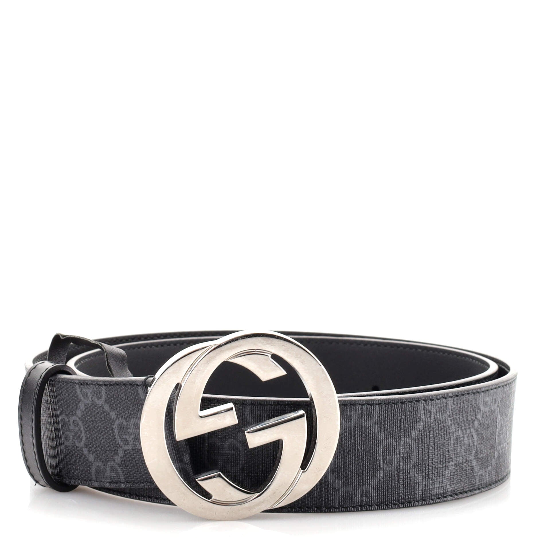 Interlocking G Belt GG Coated Canvas Wide 85