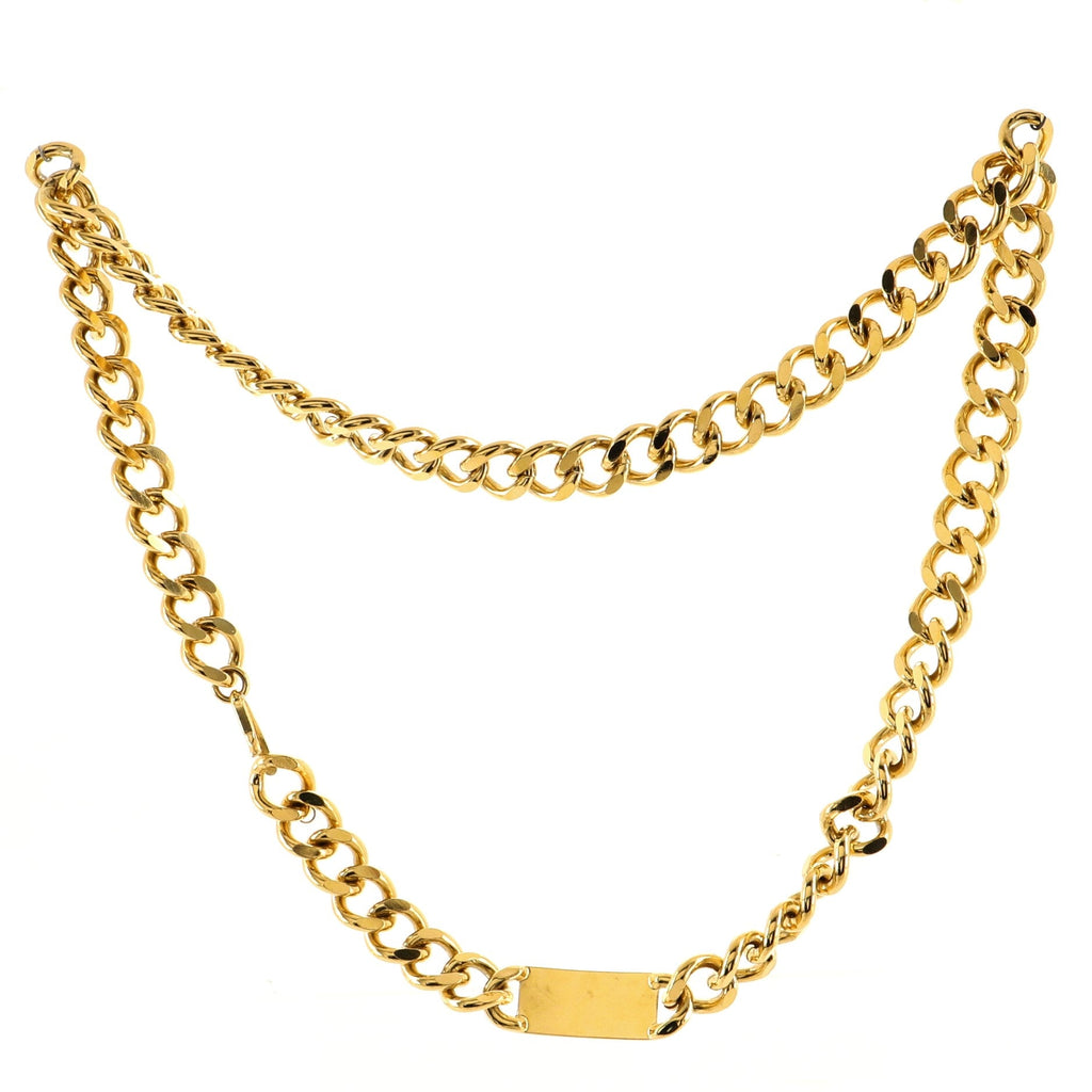 Logo Plate Chain Link Belt Metal 80