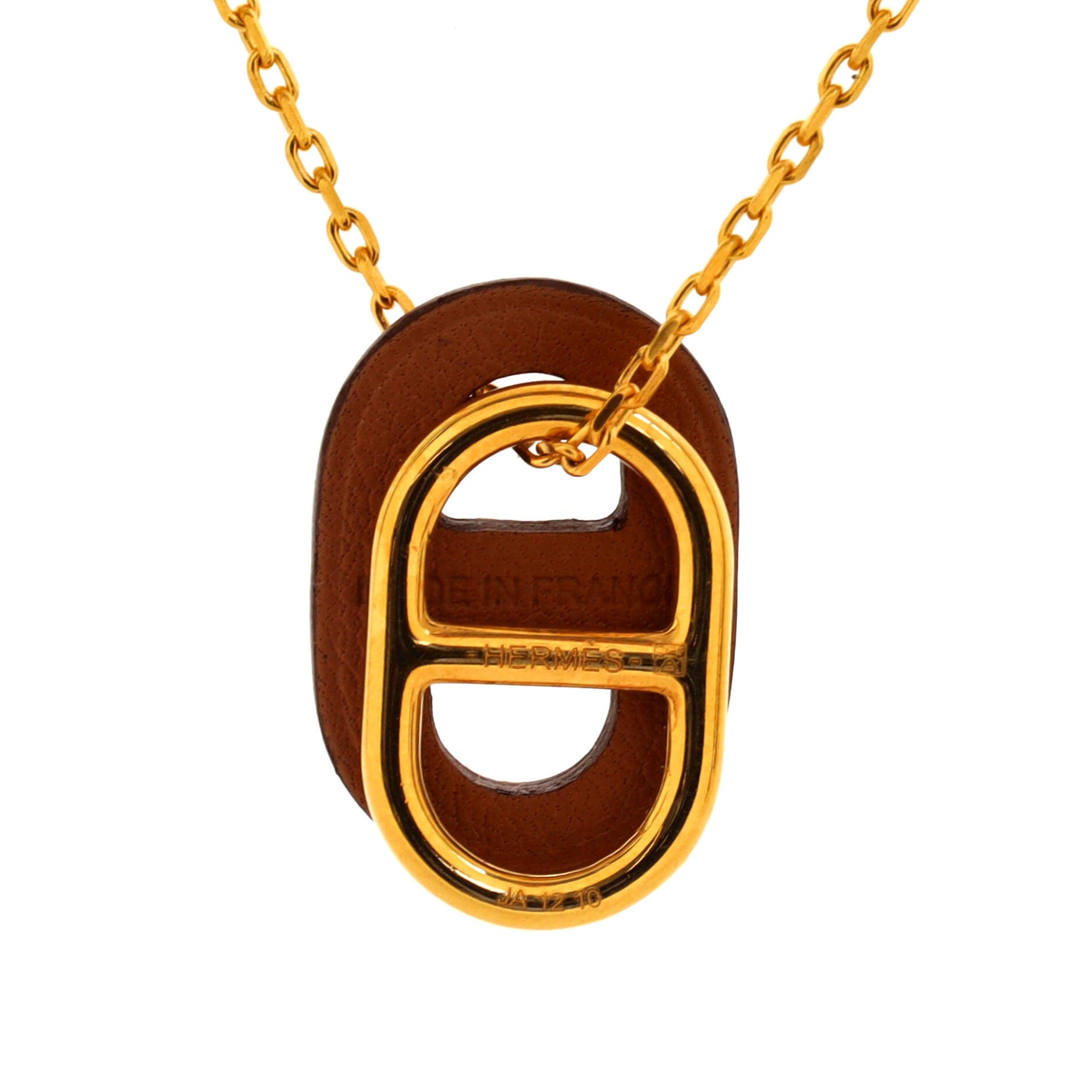 O'Maillon Pendent Necklace Metal and Leather