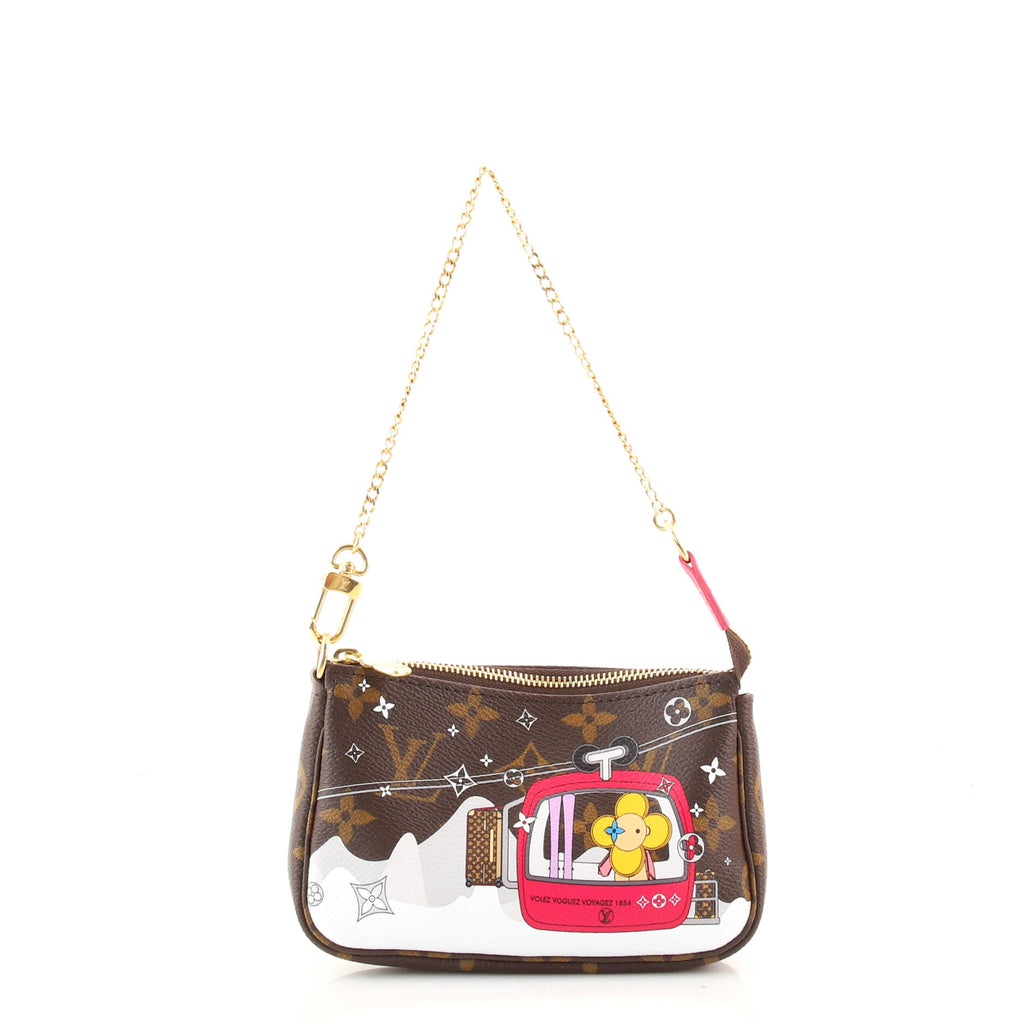 Pochette Accessoires Limited Edition Vivienne Xmas Monogram Canvas Mini