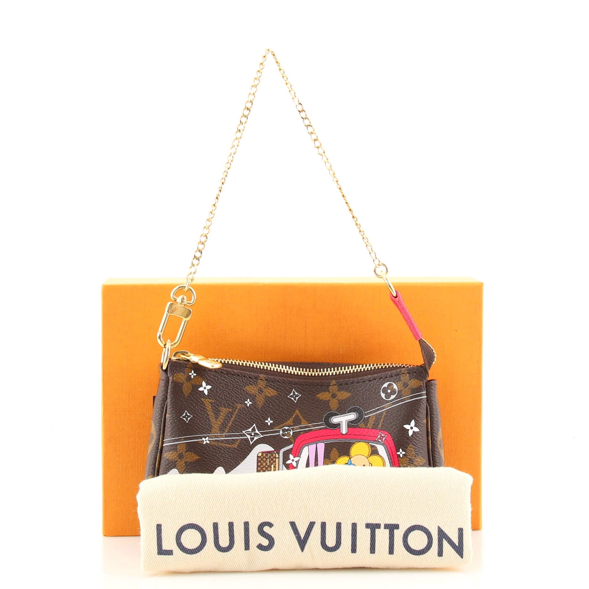 Pochette Accessoires Limited Edition Vivienne Xmas Monogram Canvas Mini