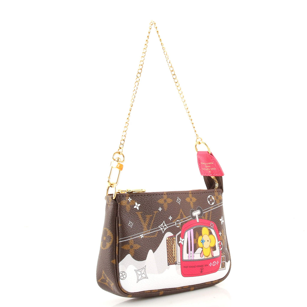 Pochette Accessoires Limited Edition Vivienne Xmas Monogram Canvas Mini