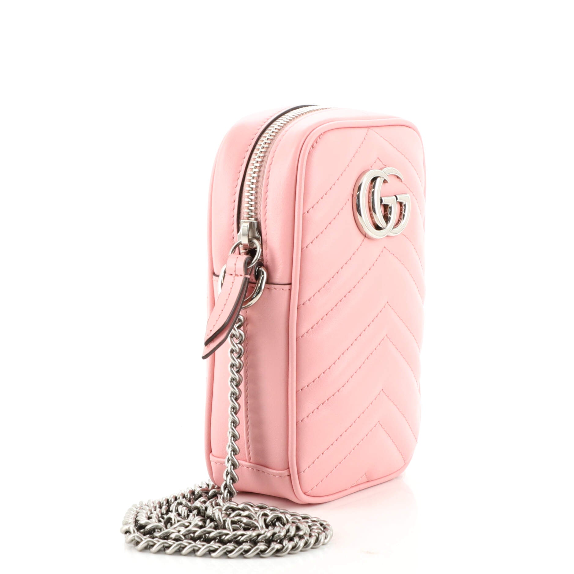 GG Marmont Vertical Phone Crossbody Bag Matelasse Leather Mini