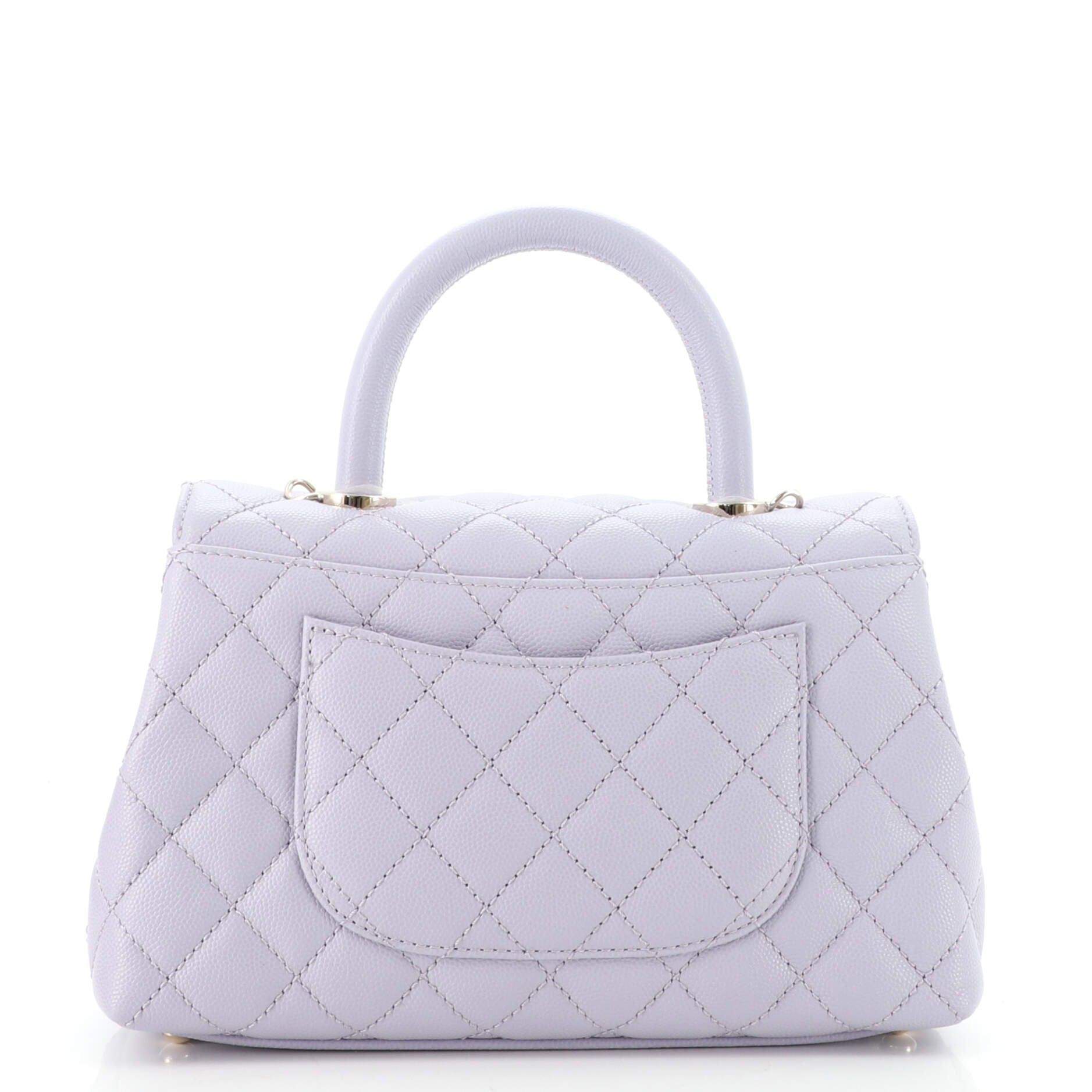 Coco Top Handle Bag Quilted Caviar Mini
