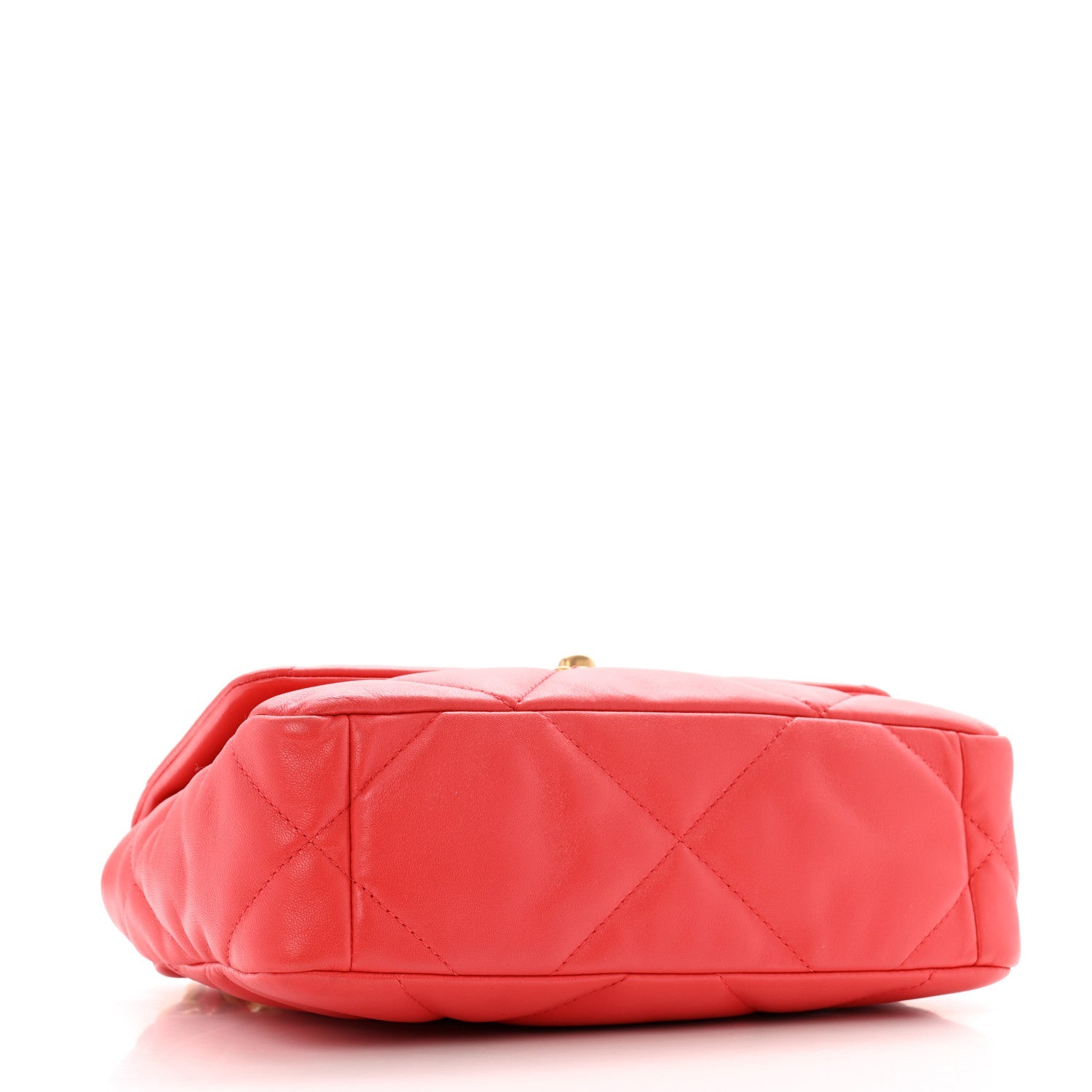Lambskin Quilted Medium Chanel 19 Flap Red