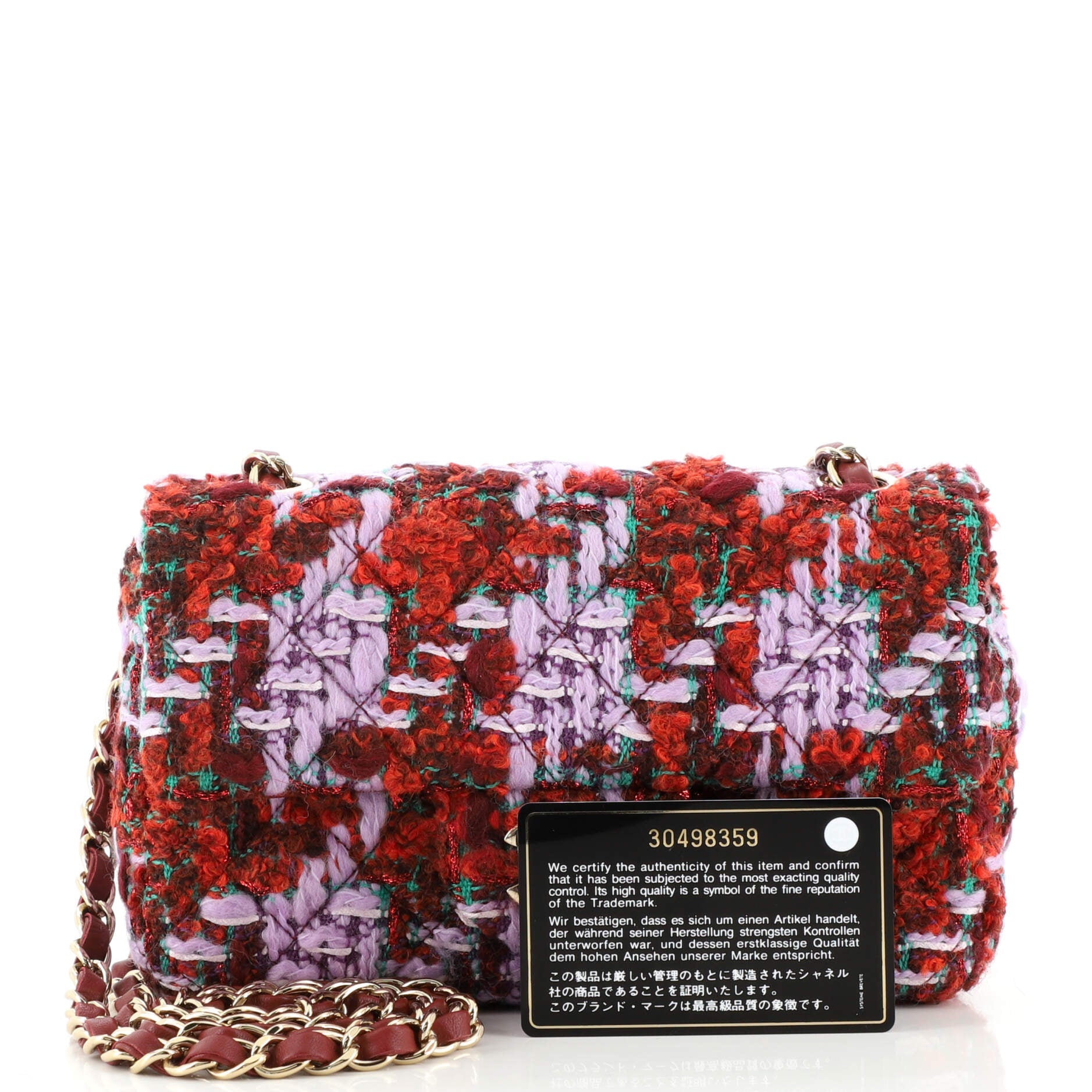 Classic Single Flap Bag Quilted Tweed Mini