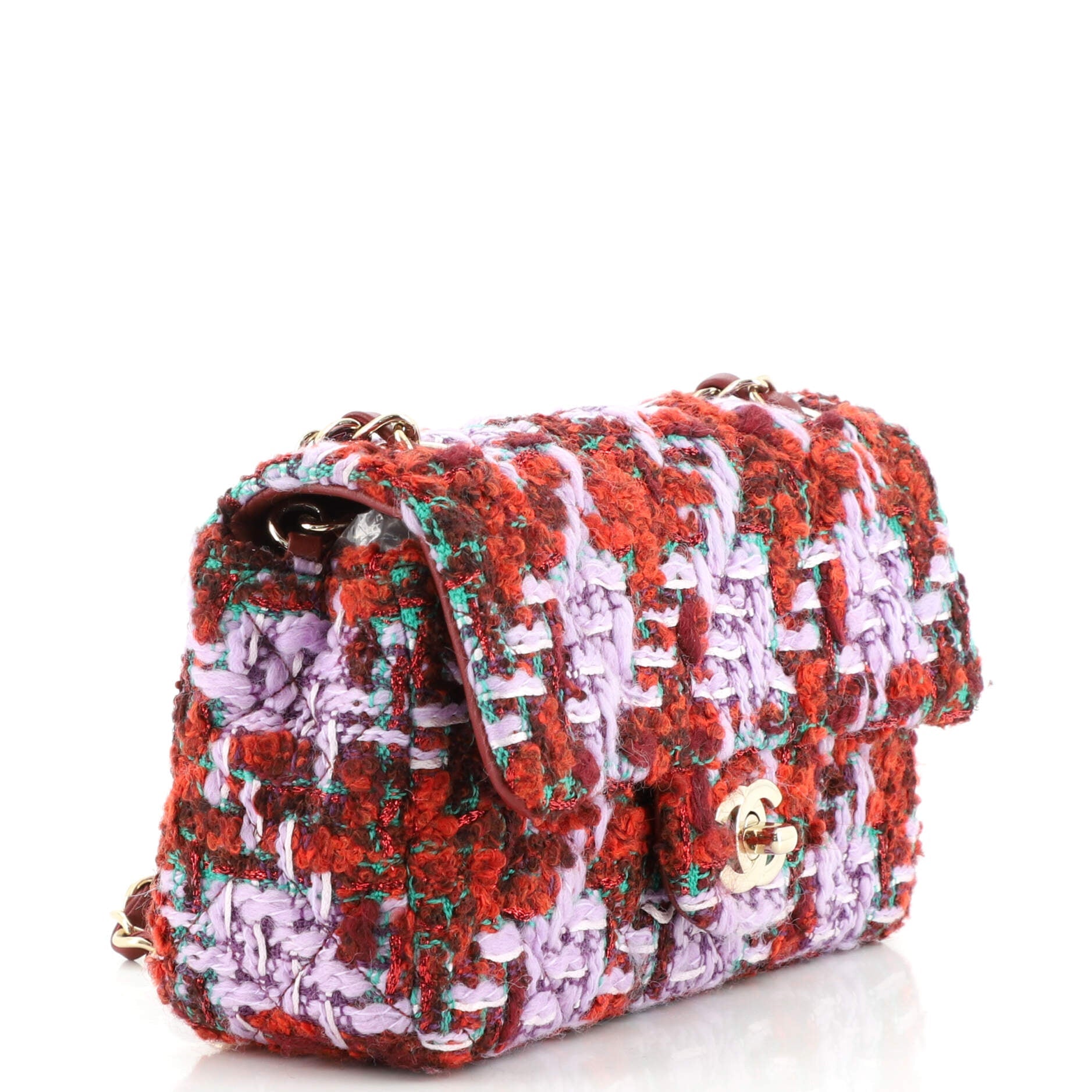 Classic Single Flap Bag Quilted Tweed Mini