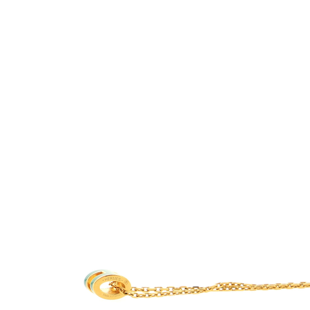 Pop H Pendant Chain Necklace Metal and Enamel Mini