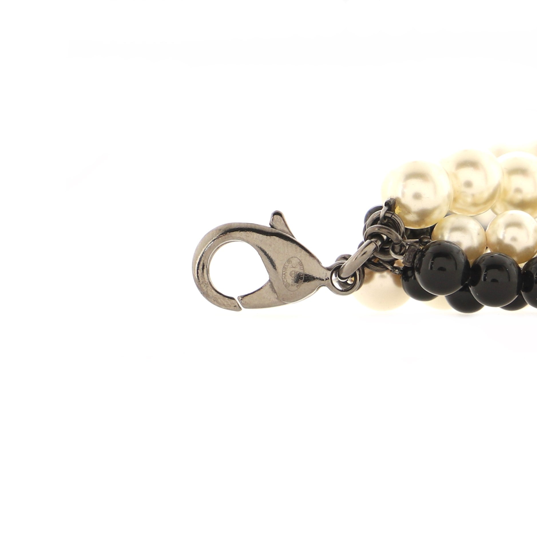 Knot Runway Statement Necklace Faux Pearls