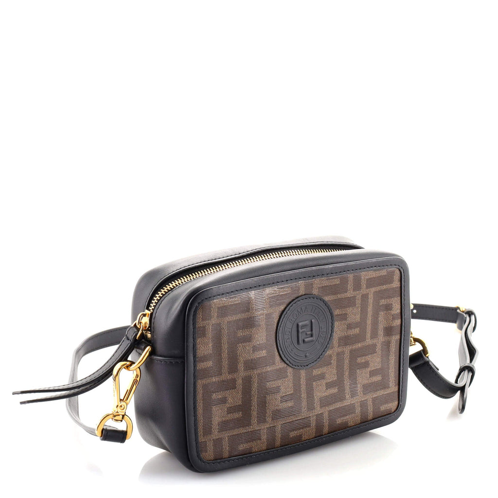 FF Logo Stamp Camera Bag Zucca Coated Canvas Mini