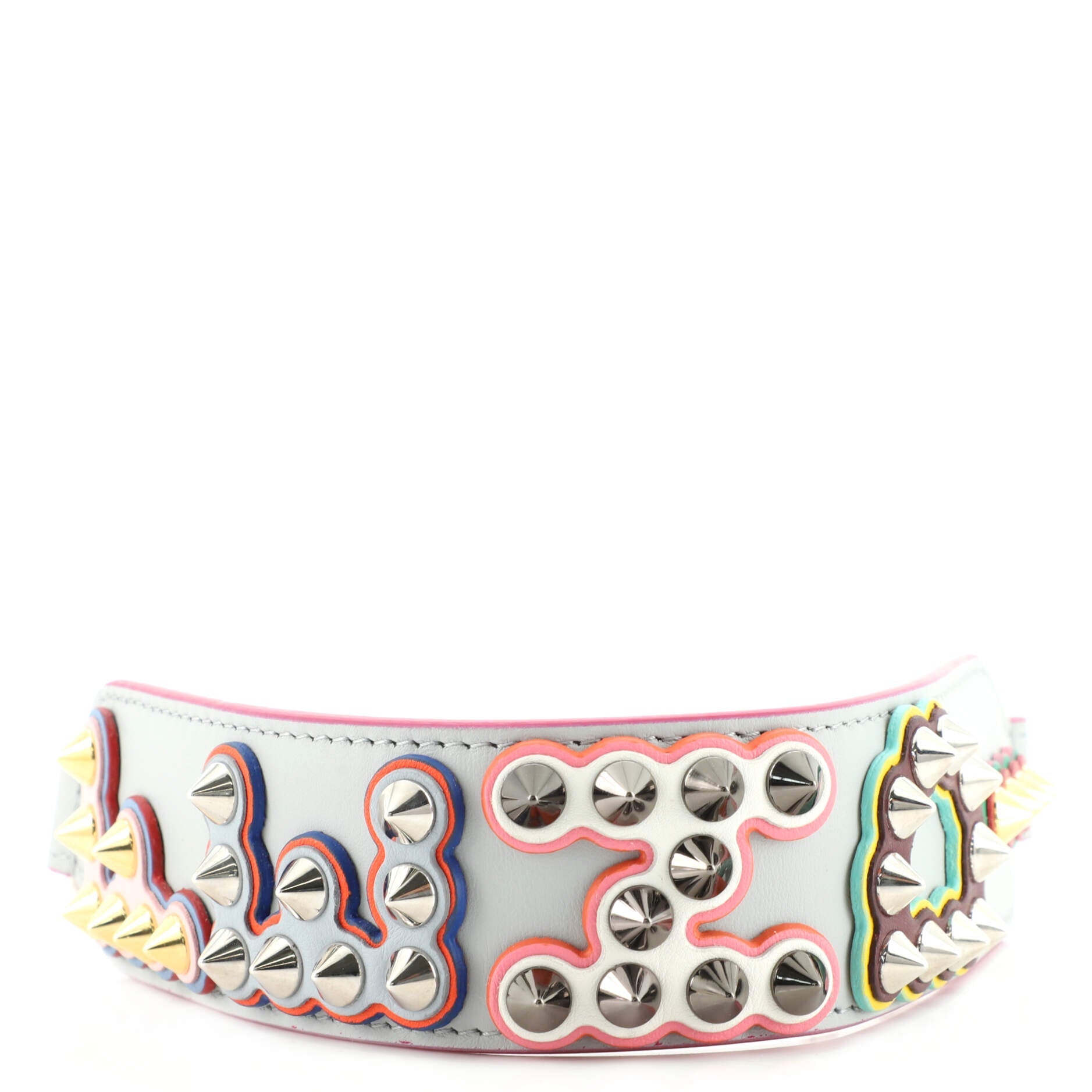 Logo Mini Strap You Shoulder Strap Studded Leather Short