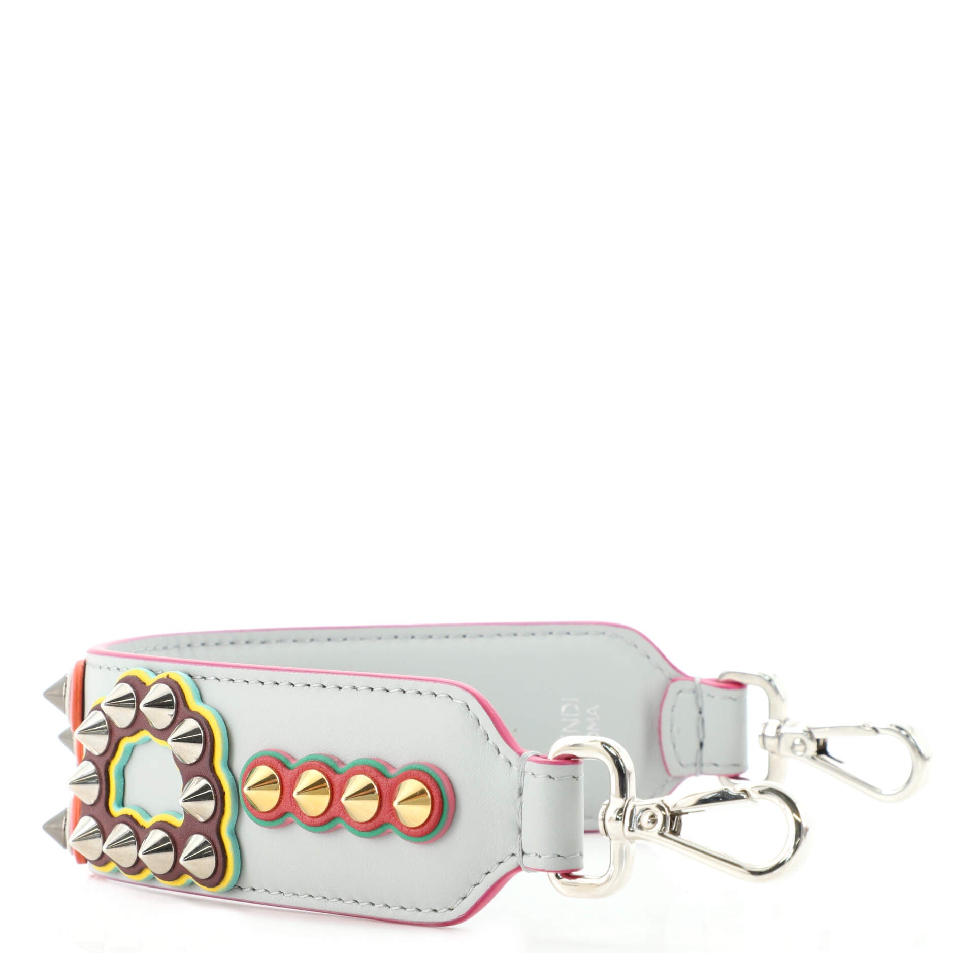 Logo Mini Strap You Shoulder Strap Studded Leather Short