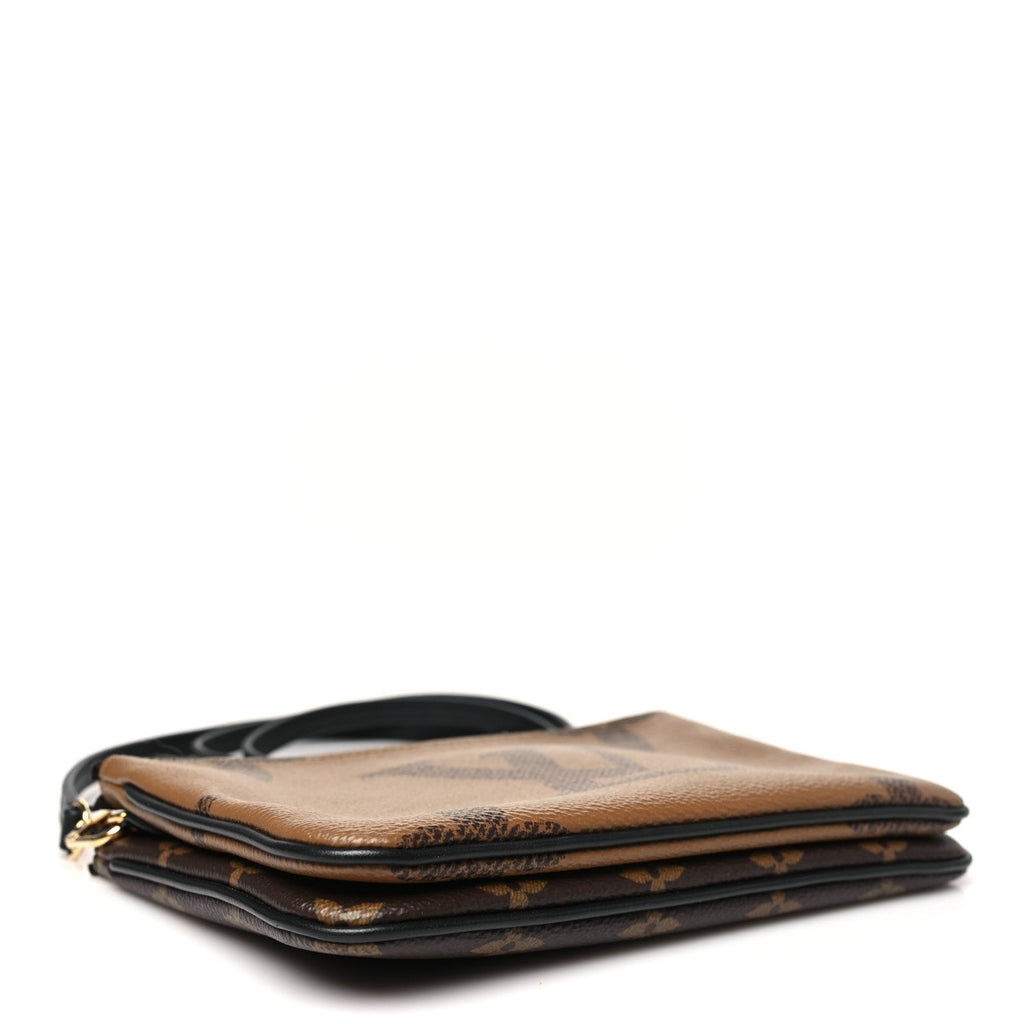 Reverse Monogram Giant Double Zip Pochette