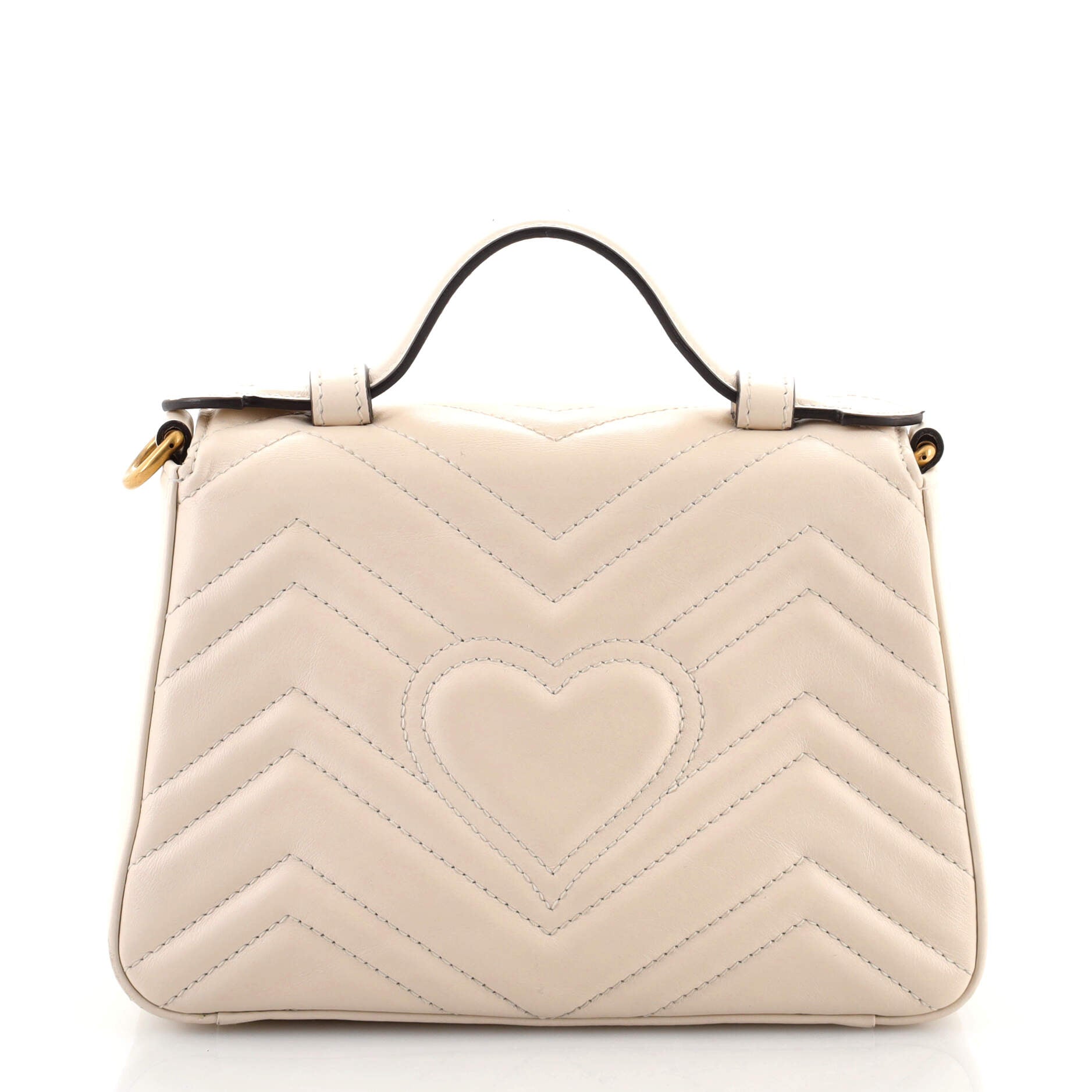 GG Marmont Top Handle Flap Bag Matelasse Leather Mini