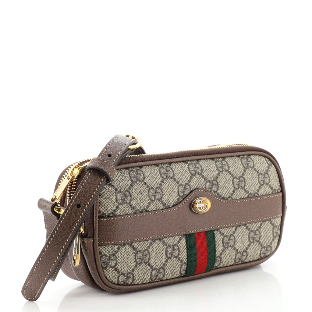 Ophidia Triple Zip Crossbody Bag GG Coated Canvas Mini