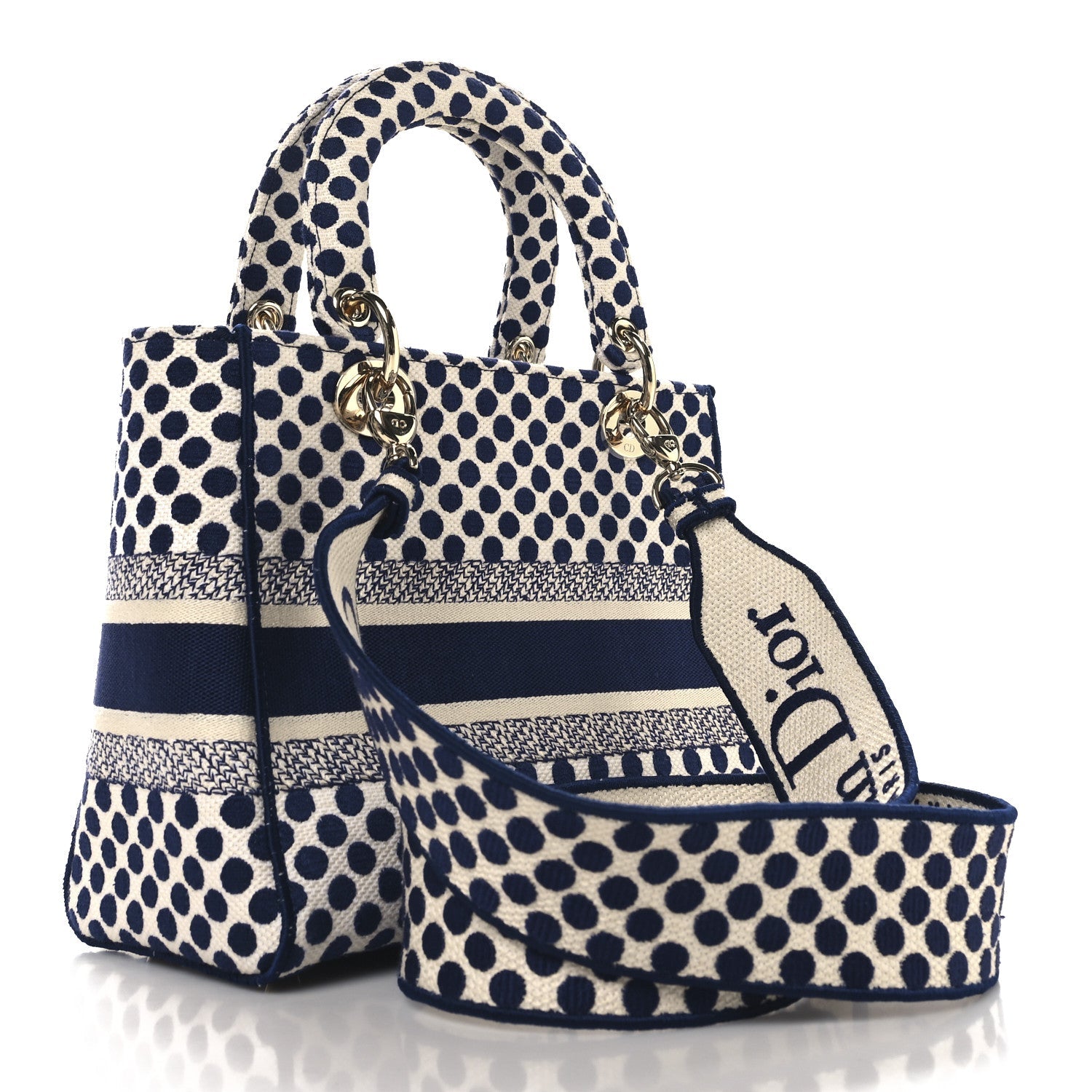 Canvas Medium DiorAmour Dots Lady D-Lite Blue