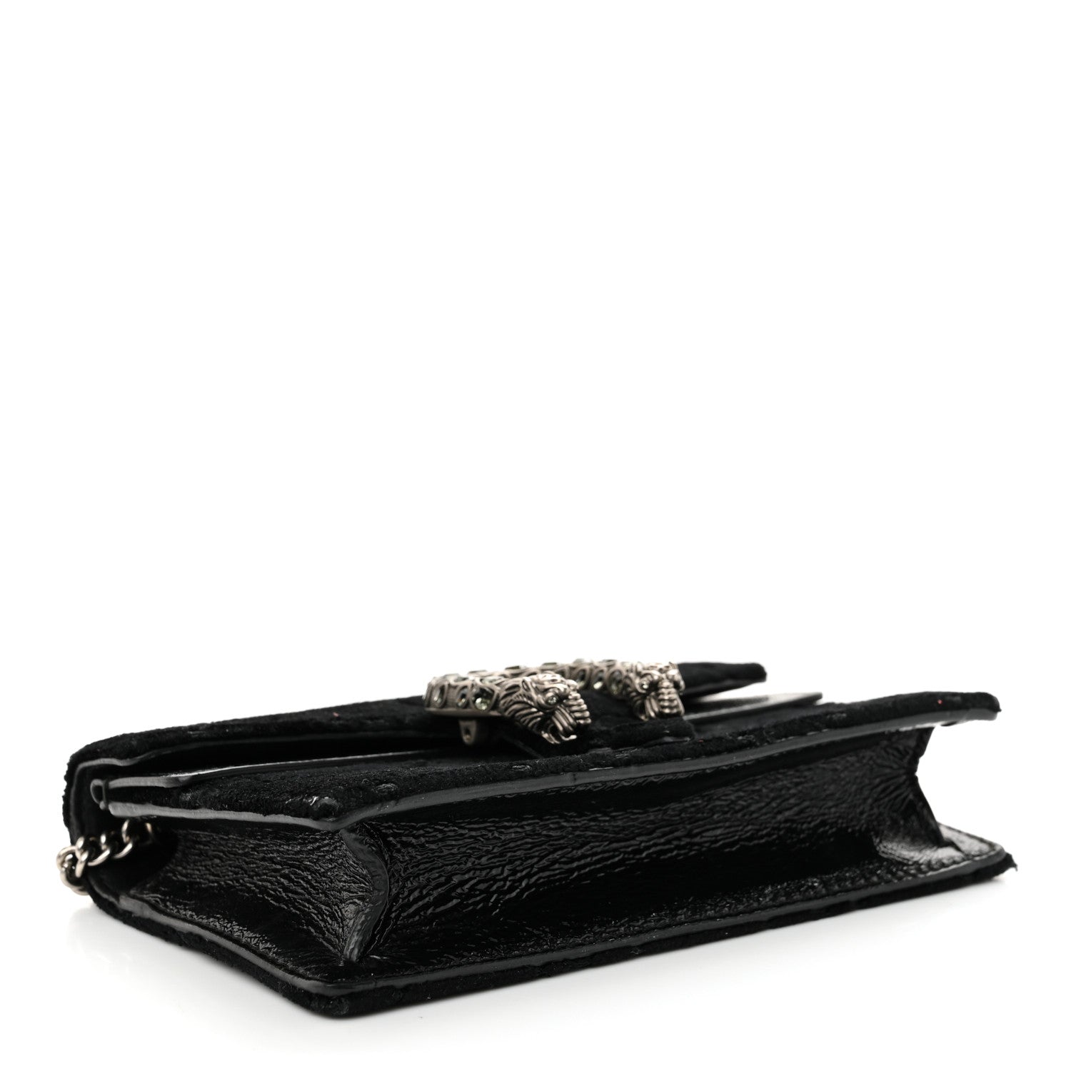 Velvet GG Monogram Super Mini Dionysus Shoulder Bag Black