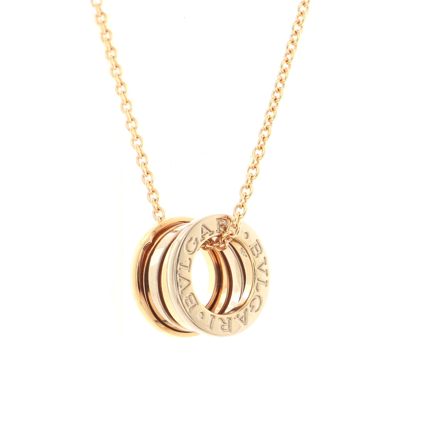 B.Zero1 Pendant Necklace 18K Tricolor Gold