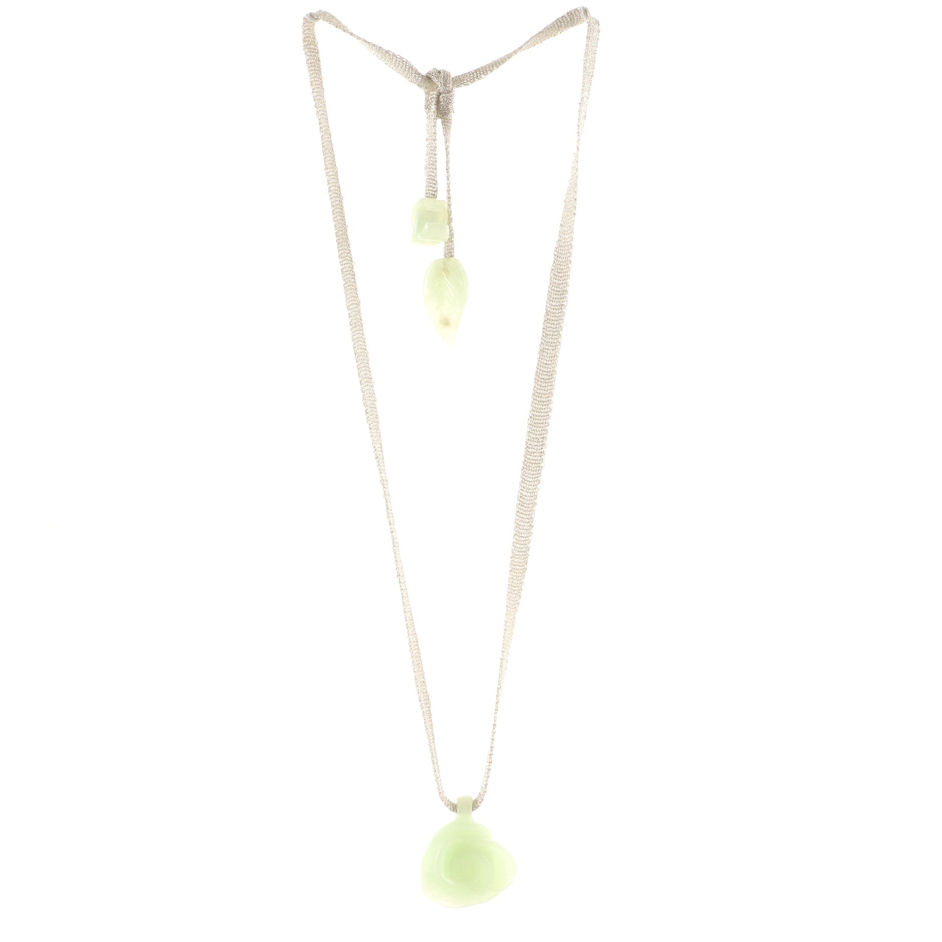 Camellia CC Leaf String Necklace Resin