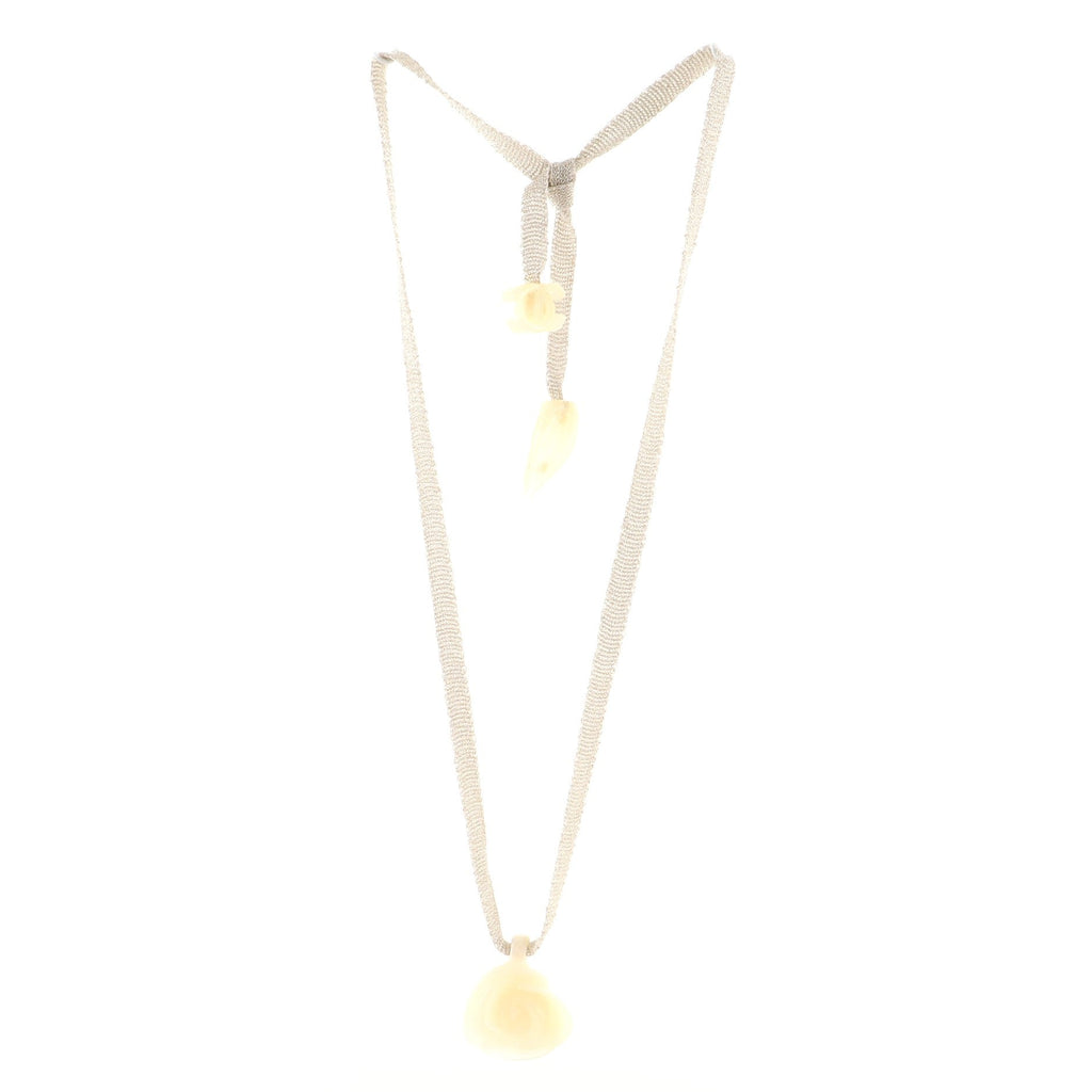 Camellia CC Leaf String Necklace Resin