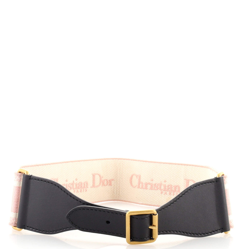 Logo Belt Embroidered Canvas Extra Wide 85