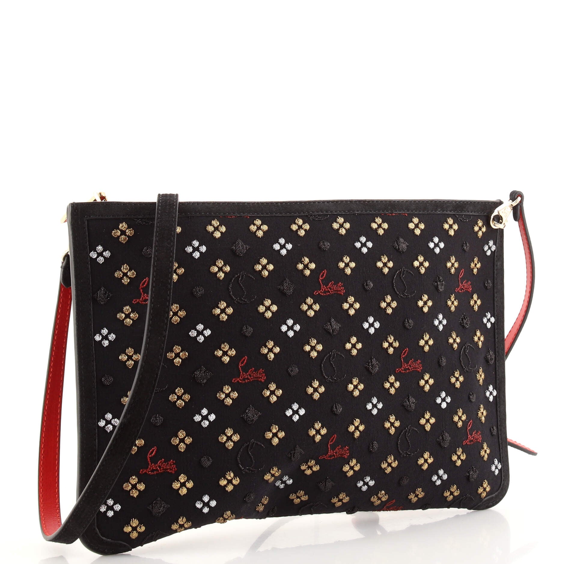 Loubiclutch Embellished Canvas