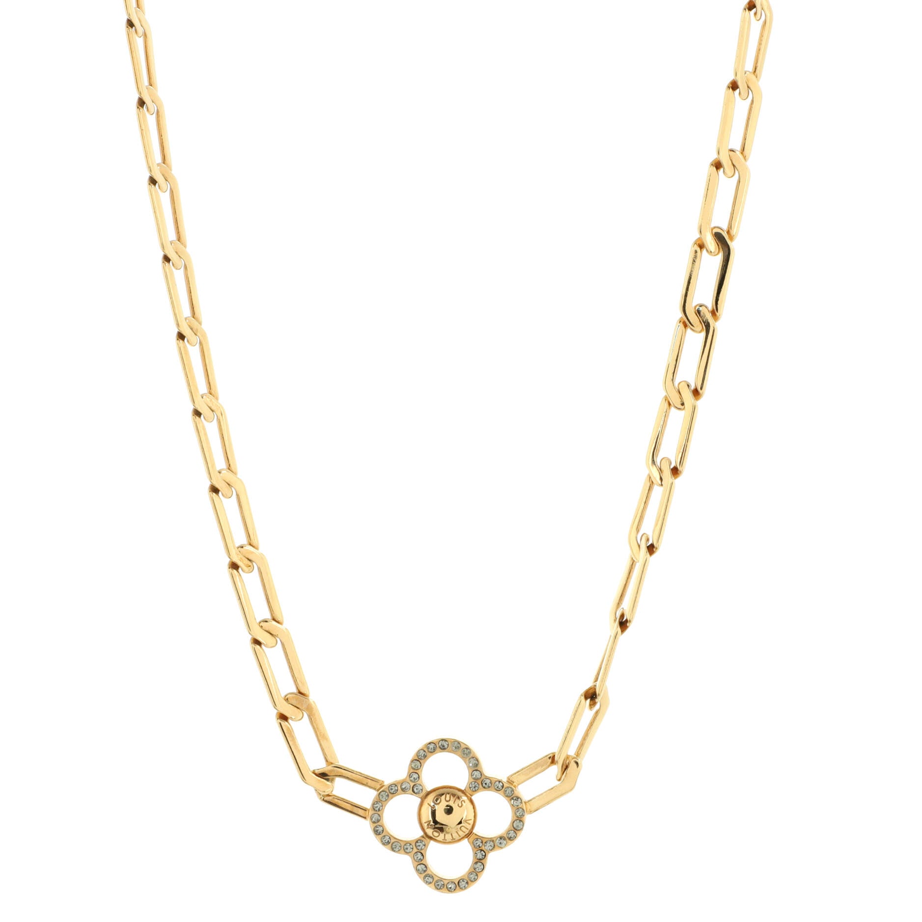 Flower Power Necklace Crystal Embellished Metal