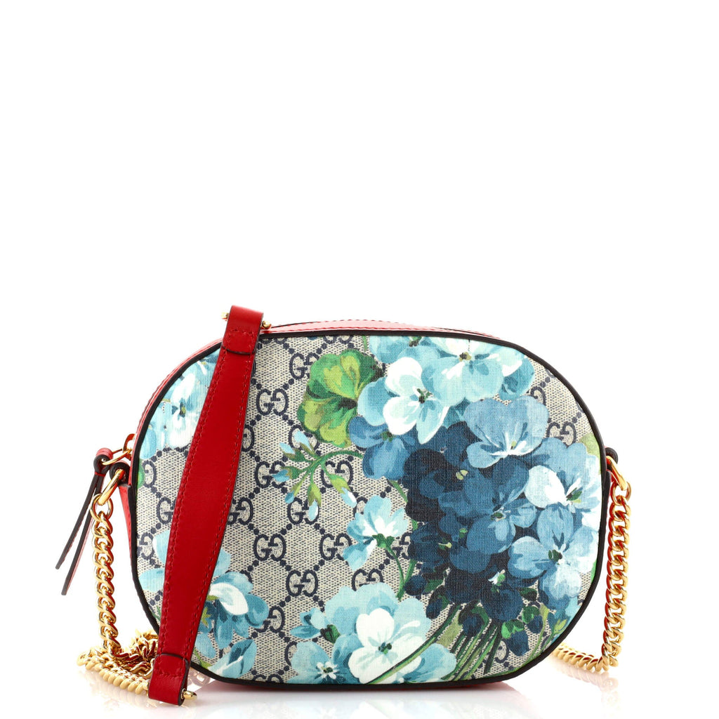 Chain Crossbody Bag Blooms Print GG Coated Canvas Mini