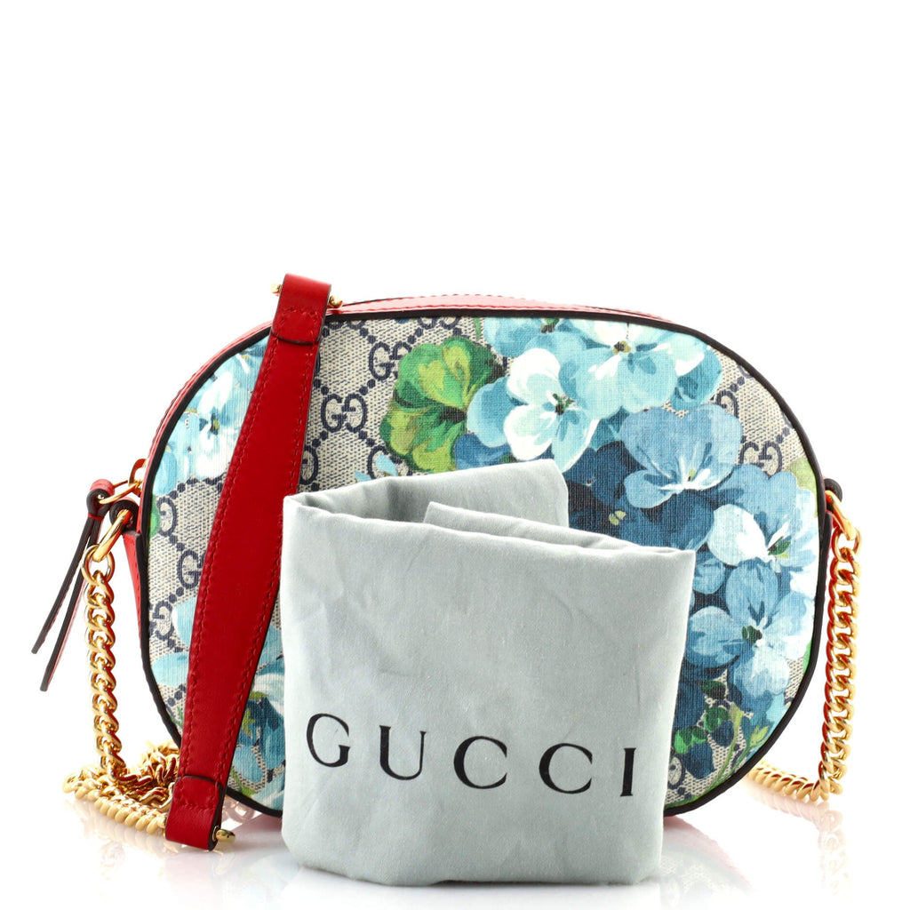 Chain Crossbody Bag Blooms Print GG Coated Canvas Mini