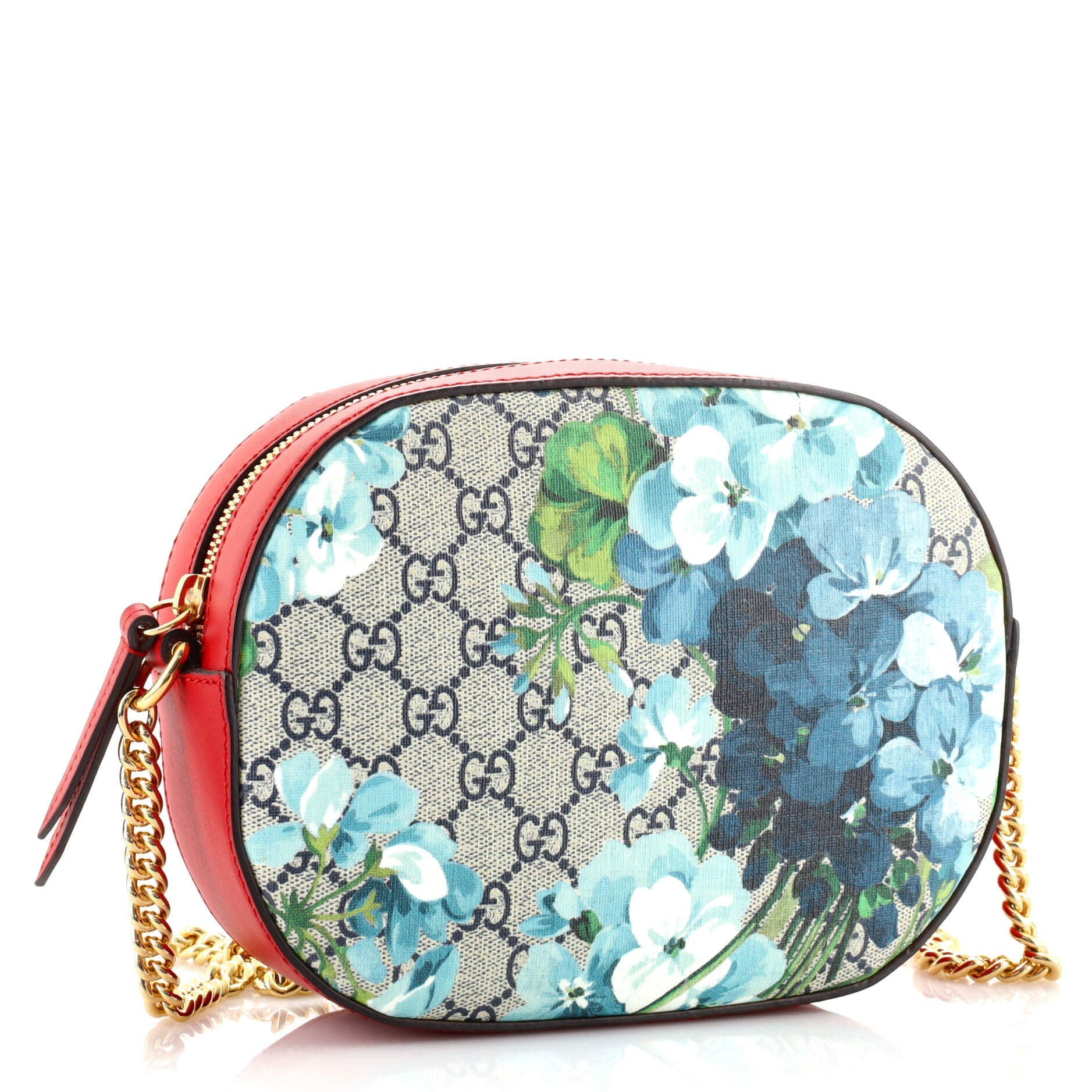 Chain Crossbody Bag Blooms Print GG Coated Canvas Mini