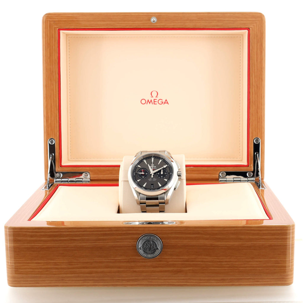 Seamaster Aqua Terra 150M Co-Axial Chronometer GMT Chronograph Automatic Watch Stainless Steel 43