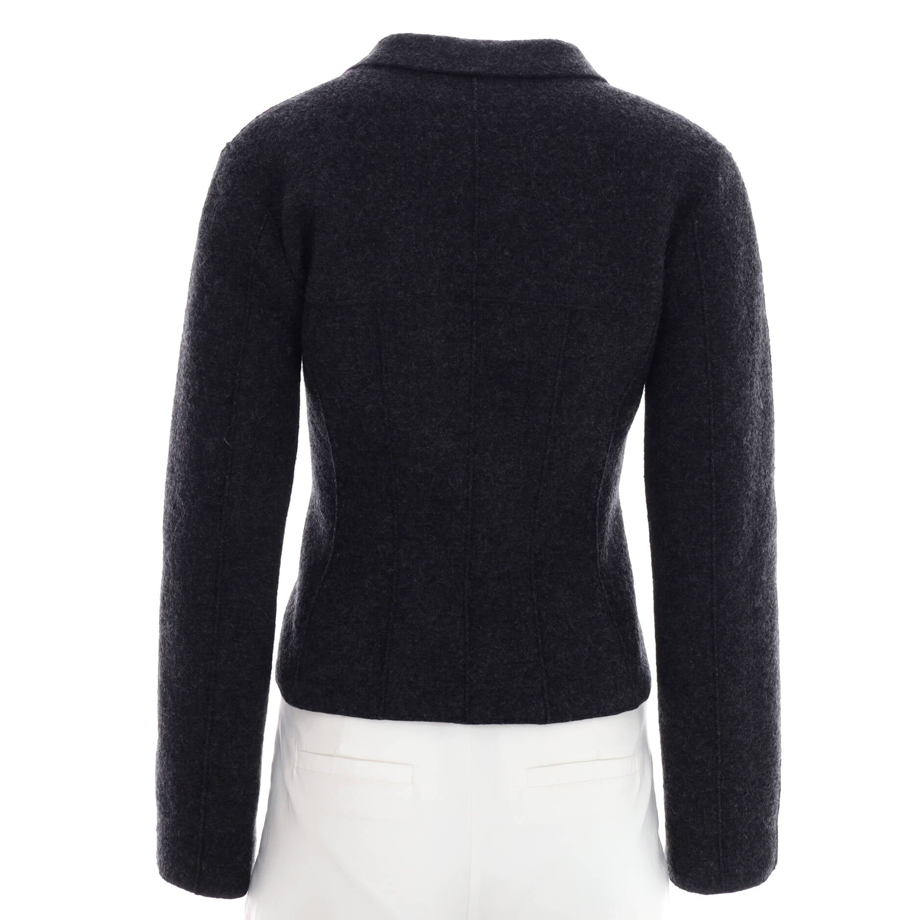 Women's Vintage Zip Up Boned Jacket Wool